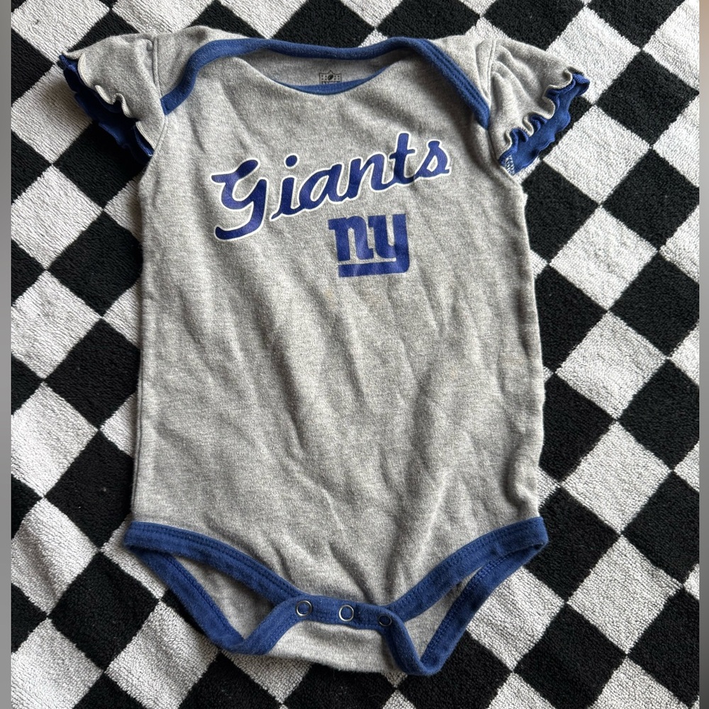 Giants Baby Onsie/ One Piece - Gray and Blue